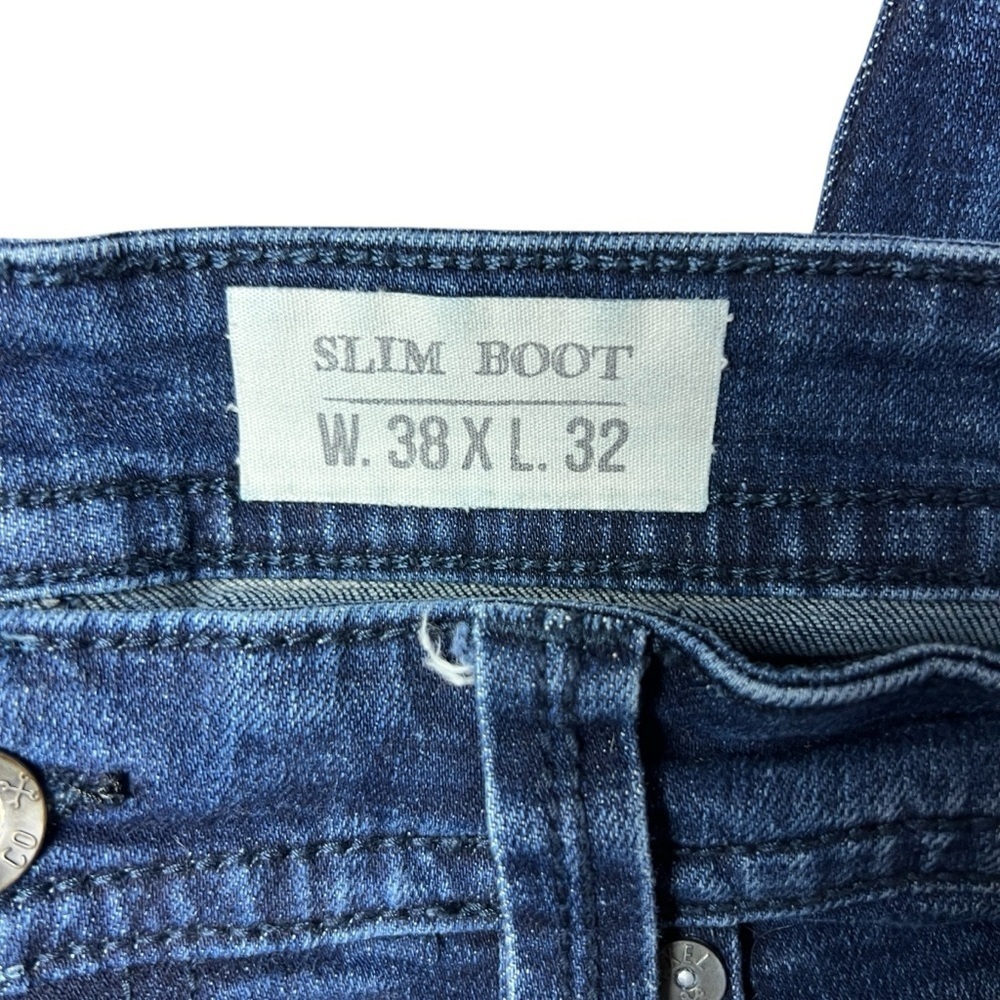 T.K. Axel Slim Boot Bondi Dark Wash Jeans Men’s Size 38x32 Denim - Picture 4 of 13